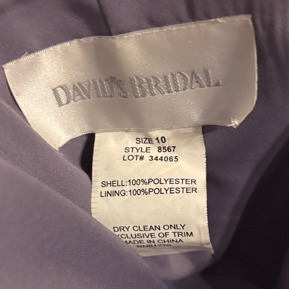 David's Bridal Elegant Strapless Black Dress includes matching purse and sash - Picture 10 of 12
